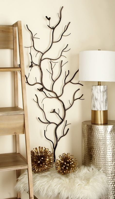 Tree Branch Wall, Bird Wall Decor, Branch Decor, Art Deco Wallpaper, Wall Hanging Diy, Tree Sculpture, Whimsical Design, Decoration Inspiration, Missing Piece