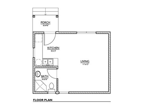 Backyard Tiny House, Cottage Bathrooms, 1 Bedroom House Plans, Studio Floor Plans, 1 Bedroom House, Backyard Cottage, Garage Studio, Bathroom Floor Plans, Cabin Floor