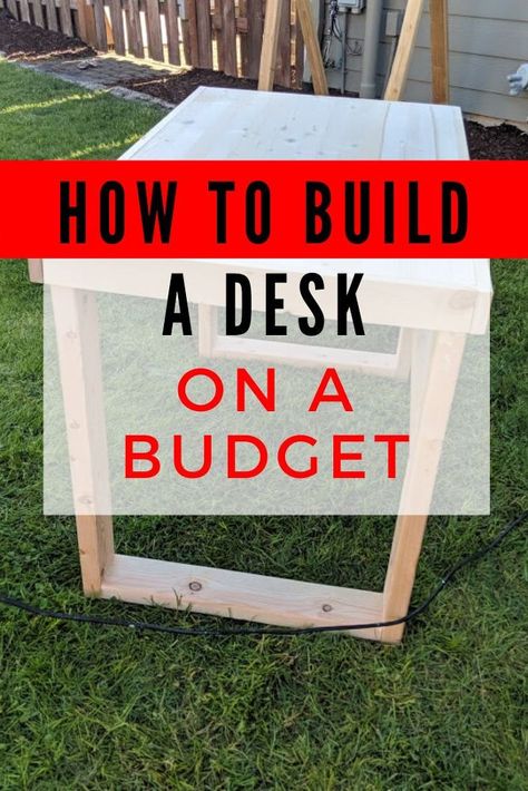 How To Build A Desk, Homemade Desk, Build A Desk, Diy Desk Plans, Diy Computer Desk, Desk Diy, Build Furniture, Desk Plans, Simple Desk