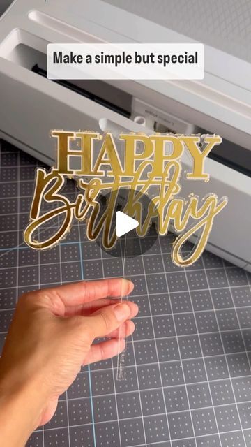 Roisin | Cricut UK Community Leader | Paper Crafter | Tutorials on Instagram: "AD| New to Cricut or working with paper? Then why not try this simple but very special beginner friendly cake topper! You can find it try on my Cricut Design Space Profile 🫶🏽

Did you get a cricut recently or have you recently started working with paper? Let me know what your first project was or what you are planning to make? Comment below....

#sweetevedesigns #cricut #cricutmade #cricutbeginner #cricutforbeginners #caketoppers #cricutcaketopper #diycaketopper #cricuthacks #cricuttips #cricuttutorials #cricutdesignspace 

✨Made on my @cricut @cricut_uk 
✨Cardstock by @therangeuk @hobbycrafthq 
✨Acetate by @cricut_uk 
✨Glues @bearlyarts" Diy Acrylic Cake Topper Cricut, Cricut Joy Cake Topper Diy, Cricut Projects Cake Toppers, Cardstock Cake Toppers Diy, Cake Topper On Cricut, Make Cake Topper With Cricut, How To Make Acrylic Cake Toppers, Cricut Party Projects, How To Make Toppers For Cakes