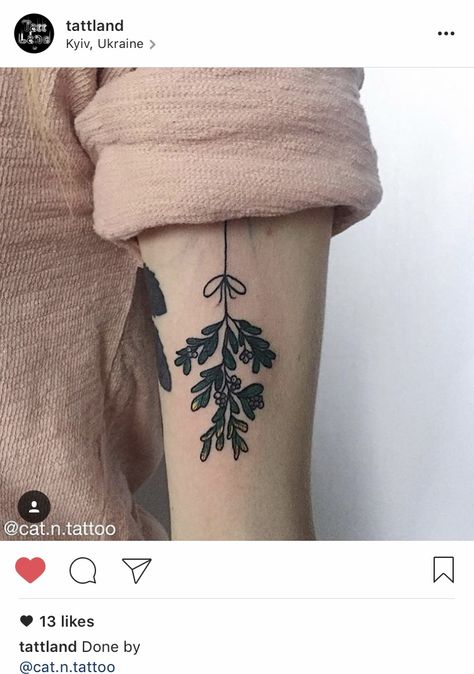 Mistletoe Tattoo, Lovelight Farms, N Tattoo, Folk House, State Tattoos, House Tattoo, Tattoo Thoughts, Home Tattoo, Under The Mistletoe