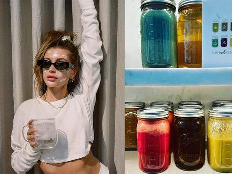 Celebrities Share Their Morning Wellness Elixirs - NewBeauty Morning Wellness, Morning Elixir, Vital Proteins Collagen Peptides, Barley Grass, Beauty Elixir, Blended Drinks, Medical Medium, Morning Smoothie, Health Smoothies