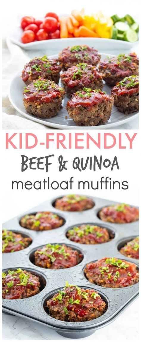 Essen, Baby Meatloaf, Protein Packed Dinner, Mini Meatloaf Muffins, Bbq Meatloaf, Mini Meatloaf, Dinner Simple, Meatloaf Muffins, Easy Toddler Meals