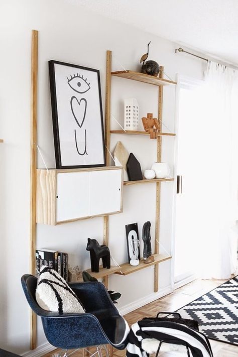 Inventive Ways to Use IKEA's IVAR All Over the House Ikea Svalnas, Modular Cabinets, Diy Living Room Furniture, Ikea Ivar, Best Ikea, Wooden Shelf, Weekend Projects, Ikea Diy, Living Room Diy