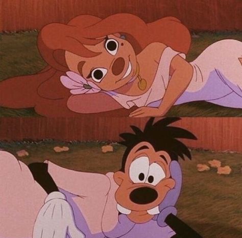 Couples In Cartoons, Max And Roxanne Matching Pfp, In Love Aesthetic Cartoon, Cartoons In Love, Couples Cartoon Aesthetic, Iconic Cartoon Couples, Cartoon Character Couples, Cartoon In Love, Cartoon Profile Pics Couple