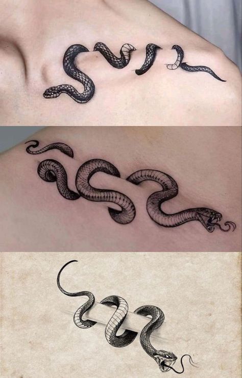 Stammestattoo Designs, Gotik Tattoo, Tattoo Snake, Small Chest Tattoos, Snake Tattoos, Forearm Band Tattoos, Bone Tattoos, Snake Tattoo Design, Collar Bone Tattoo