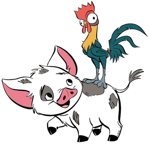 moana clip art | Disney Moana Clip Art Images | Disney Clip Art Galore Animated Chicken Drawings, Moana Chicken Drawing, Moana Drawings Easy, Pets Drawing Easy, The Pig From Moana, Chicken From Moana, Moana Chicken, Moana Drawing, Hei Hei Moana