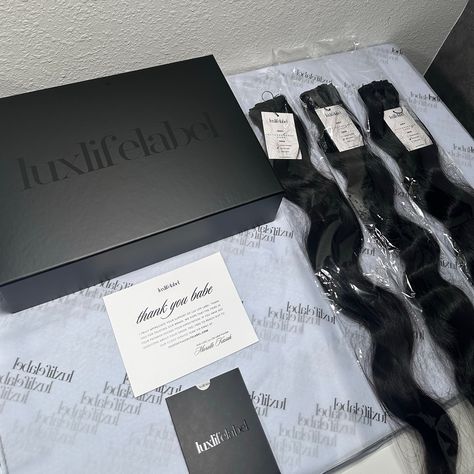 Behind the scenes of packing orders for the babes 😍 🚨Our biggest sale of the year is here babe 🚨 Use Code: IGBABE to activate savings Save on our ⬇️ -Raw Indian Bundles 😍 -Hair essential products 😚 -Seamless clip ins 😍 AND MORE‼️ Take advantage of the most exclusive savings! 🚨 Head to our website NOW 🚨 @theluxlifelabel @theluxlifelabel @theluxlifelabel Hair Inquiry? Order Inquiry? Email us at contact@luxlifelabel.com 📱📱 Luxury Hair Packaging, Hair Extensions Packaging Ideas, Raw Hair Bundles, Hair Bundle Business, Bundles Photoshoot Ideas, Hair Extension Display Ideas, Hair Business Ideas, Weave Business, Hair Extensions Business