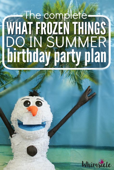 Planning a Frozen themed birthday party can be a little overwhelming.  No worries!  I have a complete Olaf summer party idea for you.  Let me show you the supplies you need, activities and even where to get your cake! via @noguiltmom Olaf Summer Party, Frozen Party Activities, Frozen Things, Olaf Summer, Olaf Party, Olaf Birthday, Summer Birthday Invitations, Frozen Summer, Family Resources