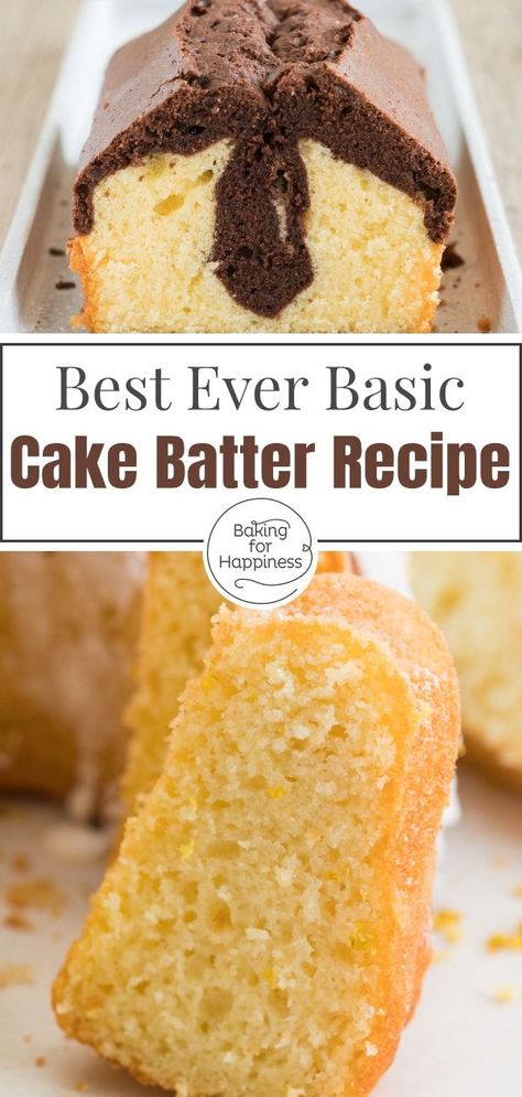 Basic Cake Batter Recipe, Batter Cake Recipe, How To Make Cake Batter, Plain Cake Recipe, Homemade Cake Batter, Beginners Baking, Beginner Baking Recipes, Cake Batter Recipes, Plain Cake