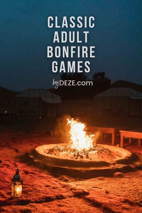 Bonfire Games For Adults, Adult Camping Games, Bonfire Night Games, Bonfire Party Games, Bonfire Games, Beach Bonfire Parties, Bonfire Night Activities, Camping Games For Adults, Campfire Games