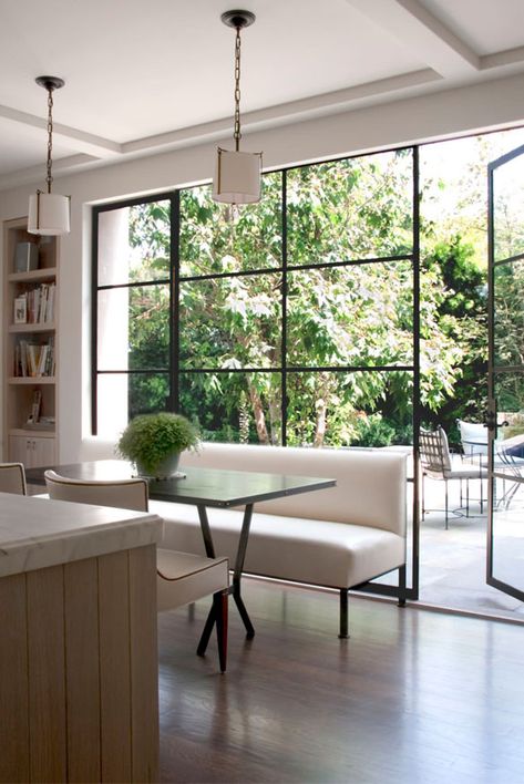 10 Top Trends In Kitchen Design For 2019 Steel Doors And Windows, Steel Windows, Floor To Ceiling Windows, French Door, House Extensions, Ceiling Windows, Steel Doors, Window Wall, House And Home Magazine