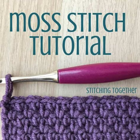 Moss Stitch Crochet Tutorial (Linen Stitch, Woven Stitch, Granite Stitch) Linen Stitch Crochet, Woven Stitch, Moss Stitch Pattern, Reverse Single Crochet, Linen Stitch, Easy Crochet Stitches, Crochet Weaves, Waffle Stitch, Crochet Stitches Video