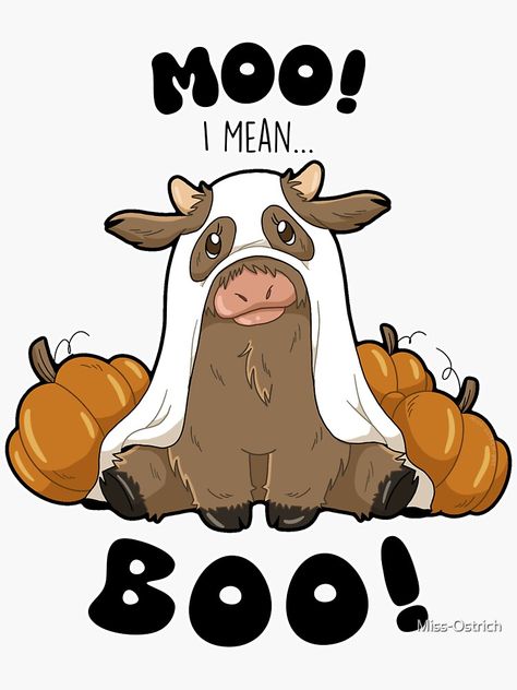 Adorable halloween cow design! Get it now! 🐮 #cow #highlandcow #halloween #spooky #cute #adorable #pumpkin #toddler #kid #sticker #tshirt #redbubble Halloween Cow Wallpaper, Cow Halloween, Spooky Cow Tattoo, Halloween Cow, Moo I Mean Boo Svg, Cow Wallpaper, Halloween Wallpaper Backgrounds, Holiday Pictures, Halloween Wallpaper