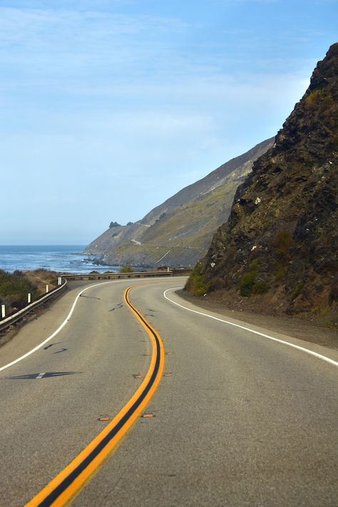 Road By The Sea, Purple Sand Beach, Highway 1 California, Pacific Coast Highway Road Trip, Mood Video, Summer Roadtrip, Beach Road Trip, Road Painting, Environment Reference