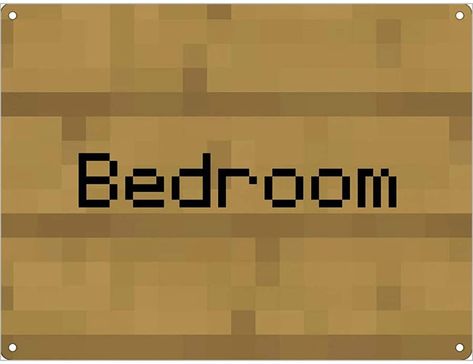 Amazon.com: Bedroom Note Mini Tin Sign : Home & Kitchen Minecraft Sign, Minecraft Room Decor, Bedroom Door Signs, Minecraft Bedroom, Minecraft Room, Bedroom Signs, Small Tins, Room Posters, Design Product