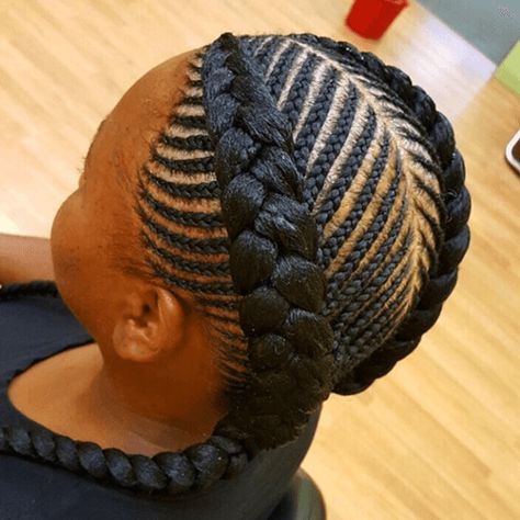 2 Goddess Braids with Weave | New Natural Hairstyles South African Hairstyles, Goddess Braid Styles, Ghana Braids Hairstyles, Kid Braid Styles, African Hair Braiding Styles, Goddess Hairstyles, Cool Braid Hairstyles, Girls Hairstyles Braids, Beautiful Braids