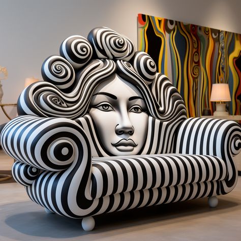 🛋️ Sofa Unique, Funny Furniture, Unique Chairs, Furniture Design Ideas, Colorful Room Decor, Unusual Furniture, Fantasy Furniture, Unique Furniture Design, Whimsical Furniture