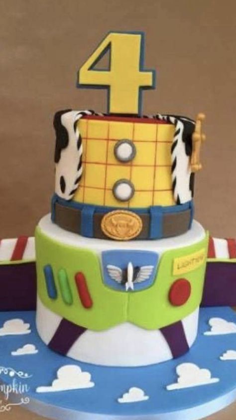 2 Infinity And Beyond Birthday Cake, Two Infinity And Beyond Birthday Cake, Toys Story Cake, Two Infinity And Beyond Birthday, Toy Story Birthday Cake, 4de Verjaardag, Toy Story Party Decorations, Anniversaire Diy, Toy Story Theme