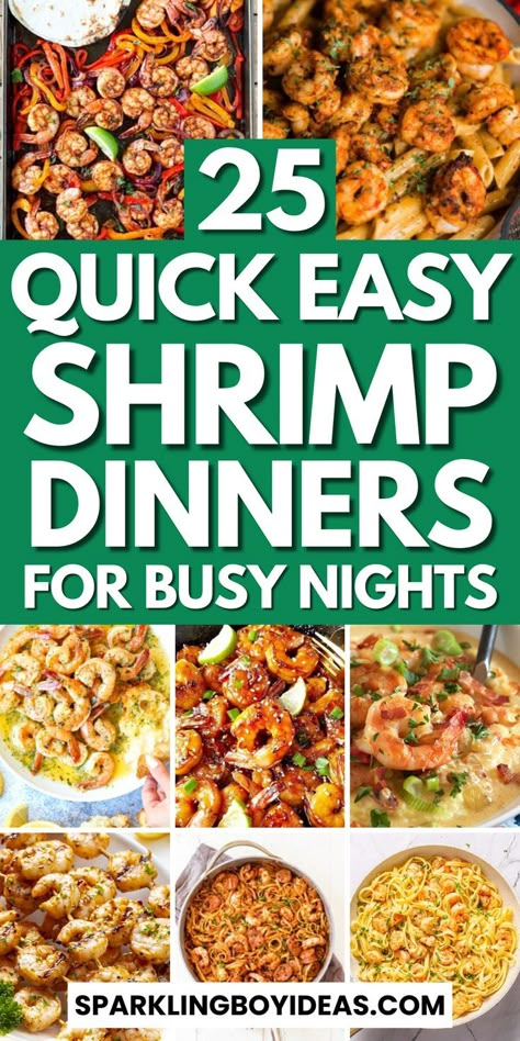 Explore our list of shrimp dinner recipes, perfect for quick and easy weeknight meals. From the rich flavors of garlic butter shrimp to the light and healthy shrimp salad skewers, we've got something for everyone. Dive into our spicy shrimp recipes for a kick, or enjoy the comfort of creamy shrimp pasta. Looking for something low-carb? Our grilled shrimp recipes are a must-try. Plus, discover family-friendly shrimp taco recipes and one-pot shrimp dinners that make cooking and cleanup a breeze. Healthy Garlic Shrimp, Easy Shrimp Dinner Recipes, Shrimp Dinner Recipes, Shrimp Dinners, Salad Skewers, Cooked Shrimp Recipes, Spicy Shrimp Recipes, Salad Prep, Creamy Spaghetti