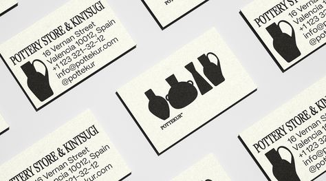 Pottery Ceramic Studio - Logo & Brand Identity on Behance Art Business Cards, Interior Studio, Architecture Logo, Graphic Design Tutorials Learning, Spanish Architecture, Architectural Interior, Logo Brand Identity, Business Card Branding, Architecture Studio