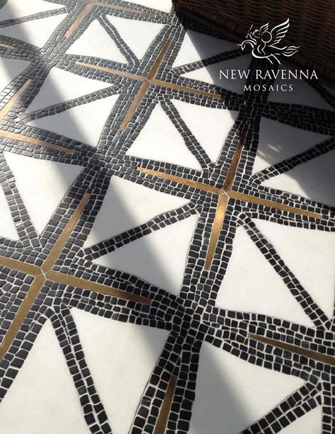 Ravenna Mosaics, New Ravenna, Coloured Grout, Modern Flooring, Mosaic Floor Tile, Mosaic Backsplash, Tile Trends, Black And White Tiles, Mosaic Flooring