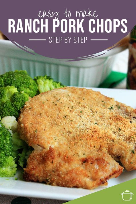 Ranch Pork Chops Baked, Pork Chops Baked, Breaded Pork Chops Baked, Cheese Pork Chops, Best Pork Chop Recipe, Easy Comfort Food Dinners, Ranch Pork Chops, Breaded Pork Chops, Pork Chop Recipes Baked