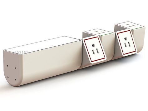 The Modular Power Strip Concept aims at providing us with a versatile power strip that can be expanded as well as easily accepts large power receptacles that typically can cover other outlets. Designer: William Harris Extension Board, Elephant In The Room, Welcome Design, Office Gadgets, Power Bars, Power Trip, Amazing Technology, Industrial Design Sketch, Id Design