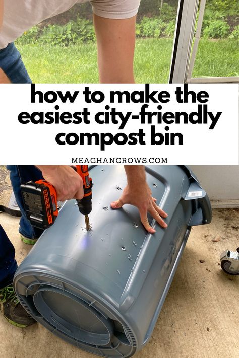 Composting Diy Bin, 55 Gallon Compost Bin Diy, Home Made Compost Bin How To Make, Diy Manure Compost Bin, Garbage Can Compost Bin Diy, Diy Small Compost Bin Outdoor, Compost Trash Can Diy, Build Your Own Compost Bin, Diy Trash Can Compost Bin