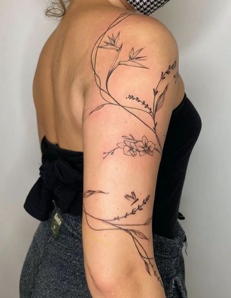 - tattoos that i’m in luv with - | Gallery posted by syd | Lemon8 Around Arm Tattoo, Tato Minimal, Wrap Tattoo, Shoulder Tattoos For Women, Classy Tattoos, Arm Tattoos For Women, Discreet Tattoos, Piercings And Tattoos, Sleeve Tattoos For Women