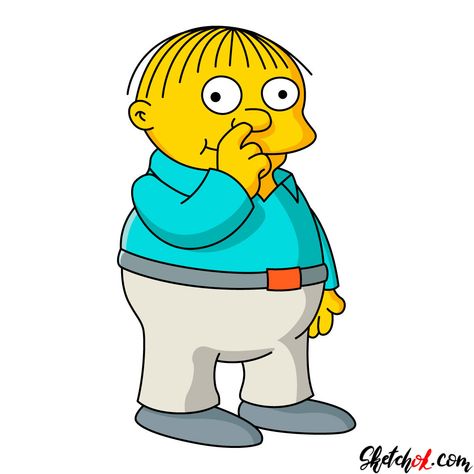 How to draw Ralph Wiggum picking his nose - Step by step drawing tutorials Ralph Wiggum, Nose Picking, Easy Cartoon Drawings, Nose Drawing, Campaign Posters, Homer Simpson, Drawing Templates, Guided Drawing, Step Drawing