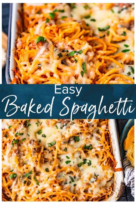 Baked Spaghetti No Cream Cheese, Baked Spaghetti Recipe With Cottage Cheese, Easy Baked Spaghetti With Cream Cheese, Baked Spaghetti Cottage Cheese, Bakes Spaghetti Recipes, Simple Baked Spaghetti, Easy Baked Spaghetti Recipe Simple, Baked Spaghetti Recipe With Cream Cheese, Baked Spaghetti With Cottage Cheese