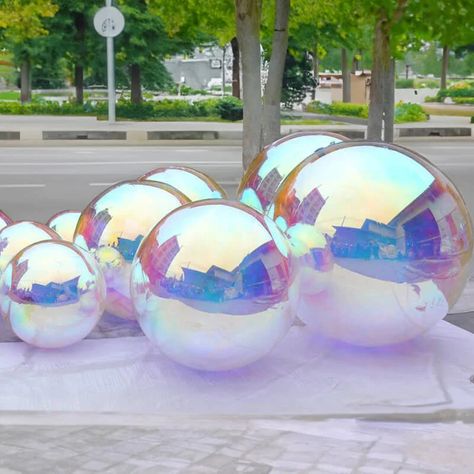 Rainbow Color Inflatable Mirror Ball Reusable Big Bubble Balloon – ubackdrop Big Shiny Balls, Iridescent Balloons, Birthday Party Indoor, Galaxy Wedding, Big Bubble, Diamond Party, Backyard Greenhouse, Rose Gold Balloons, Big Bubbles