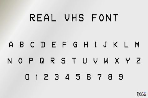 Free download of Real Vhs Font. Released in 2020 by Sash and licensed for personal-use only. Click now to create a custom image with your own words that you can download. Vhs Font, Highschool Yearbook, 80s Font, Skeleton Poses, Film Font, Business Logo Fonts, Vaporwave Music, House Moodboard, Synthwave Art