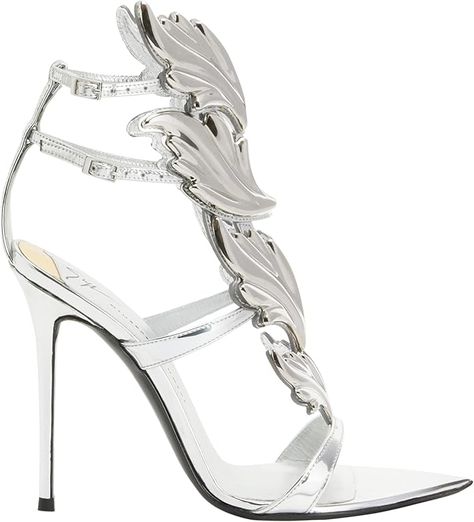 Amazon.com: Giuseppe Zanotti, Intrigo Flame Sandals : Luxury Stores Silver Stilettos, Zanotti Heels, Giuseppe Zanotti Heels, Chic Sandals, Giuseppe Zanotti Shoes, Fashion Heels, Toe Sandals, Valentino Studs, Leather Pumps