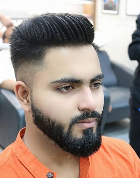 Pompadour Haircut, Gents Hair Style, Indian Remy Human Hair, Mens Hairstyles Thick Hair, Men Haircut Styles, Cool Hairstyles For Men, Mens Haircuts Fade, Corte De Cabelo Masculino, Mens Haircuts Short