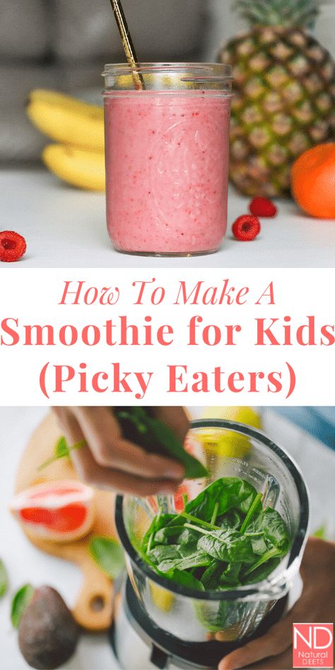 How To Make a Smoothie For Kids (Picky Eaters!) Picky Kids Meals, Smoothie For Kids, Kid Friendly Smoothies, Picky Eaters Dinner, Picky Eaters Recipes, Healthy Smoothies For Kids, Toddler Picky Eater, Toddler Smoothies, Make Smoothies