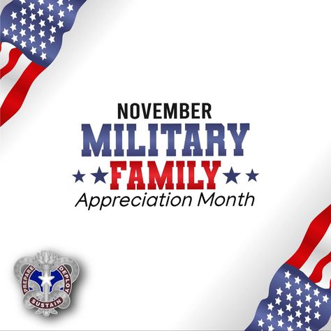 November is Military Family Appreciation Month! Established in 1996, America honors and recognizes those unique sacrifices and challenges family members make in support of their loved ones in uniform. #militaryfamilymonth #AATW Military Month, Military Appreciation Month, Military Appreciation, Military Family, Us Military, Loved Ones, Family Members, First Love, Quick Saves