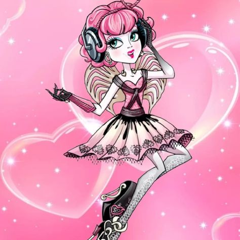 Draculaura Royale High, Monster High Ca Cupid, Cupid Mh, C A Cupid Monster High, Pink Radio, Zoo Zoo, High Characters, High Aesthetic, Monster High Characters