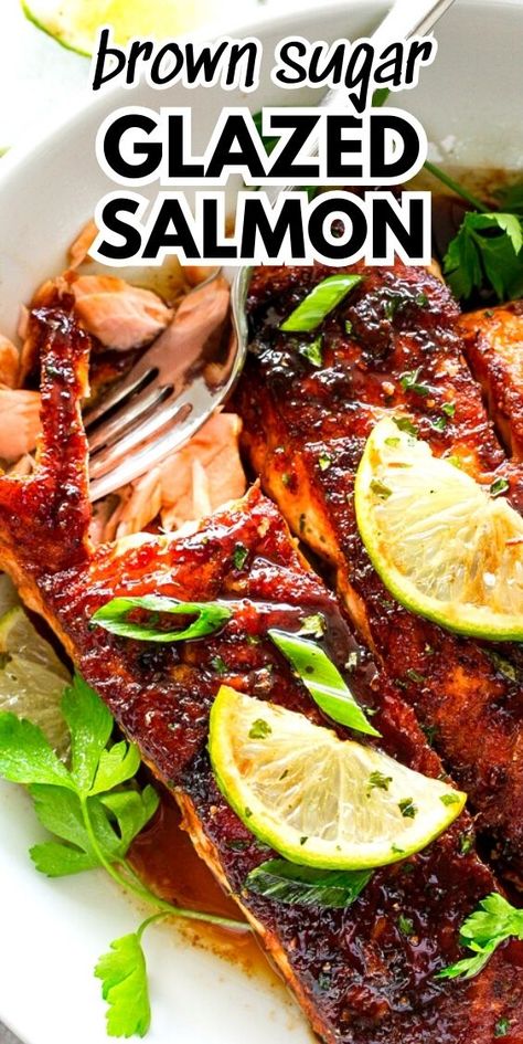 Salmon Recipes Glazed, Sweet Glaze For Salmon, Blackened Honey Glazed Salmon, Honey Salmon Glaze, Bbq Glazed Salmon, Salmon Recipes Honey Glazed, Grilled Honey Glazed Salmon, Salmon Brown Sugar Glaze, Grilled Salmon Glaze Recipes