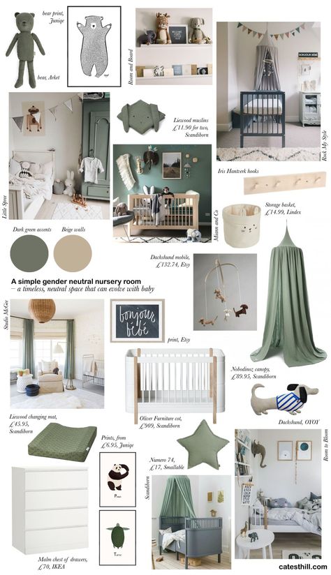 Our plans for a simple, gender neutral nursery bedroom Neutral Nursery Rooms, Nursery Green, Ikea Nursery, Baby Nursery Inspiration, Baby Nurseries, Baby Room Neutral, Nursery Room Design, Baby Room Inspiration, Baby Boy Room Nursery