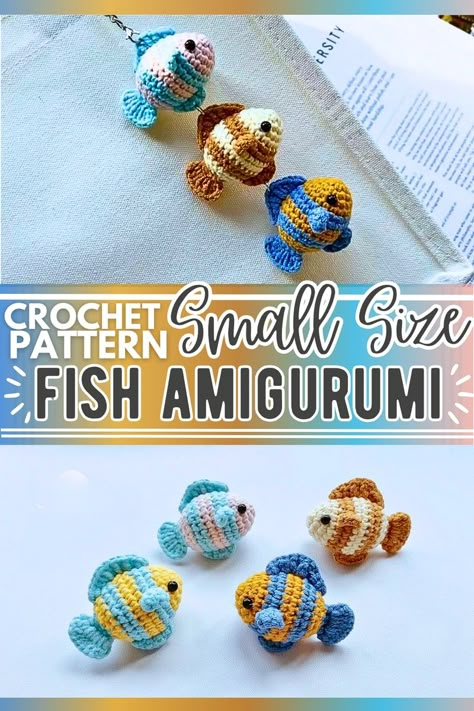 Small Crochet Fish Pattern Free, Free Fish Crochet Pattern, Crochet Fish Keychain, Amigurumi Fish Free Pattern, Small Crochet Amigurumi Free Pattern, Fish Crochet Pattern Free, Crochet Fish Pattern Free, Crochet Aquarium, Fish Crochet Pattern