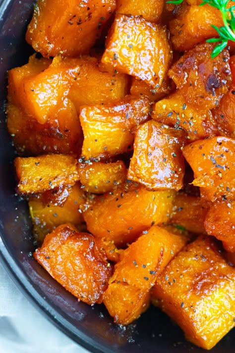 Roasted Butternut Squash Maple Syrup, Roasted Butternut Squash With Maple Syrup, Butternut Squash Sides Recipes, Roasted Butternut Squash With Apples, Maple Glazed Butternut Squash, Honey Roasted Butternut Squash Cranberry, Maple Butternut Squash Recipes, Candied Butternut Squash Recipes, Maple Roasted Squash