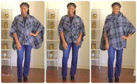 Monde's Threads: Super Easy DIY Poncho Cape