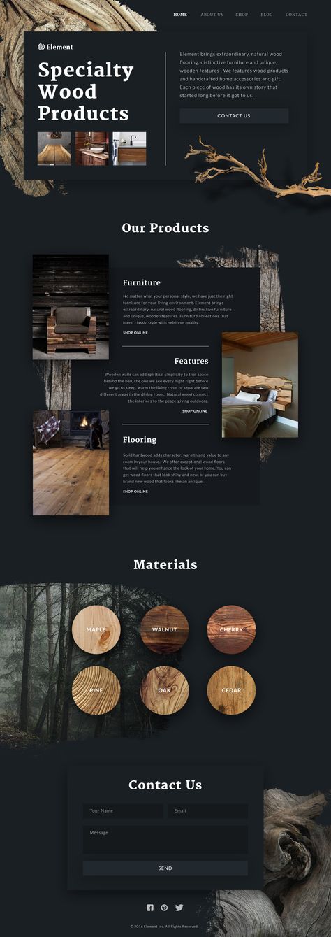 Web And App Design, Rustic Website Design, Rustic Website, Design De Configuration, Mise En Page Web, Layout Editorial, Layout Web, Web Design Blog, Desain Ui