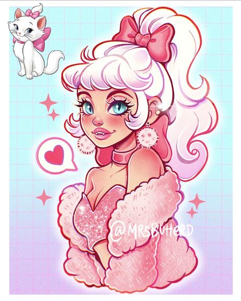 Ohuhu Art, Disney Character Art, Disney Princess Fan Art, Marie Aristocats, Dessin Adorable, Cute Little Drawings, Art Inspiration Painting, Cute Art Styles, Kawaii Drawings