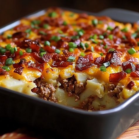 Loaded Mashed Potato Meatloaf, Layered Crockpot Meals, Loaded Mashed Potato And Meatball Casserole, Loaded Potato Meatloaf Casserole Recipe, Hamburger And Mashed Potatoes, Best Hot Dish Recipes, Loaded Mashed Potato Meatloaf Casserole, Dinner With Potatoes Easy, Meatloaf And Potato Casserole