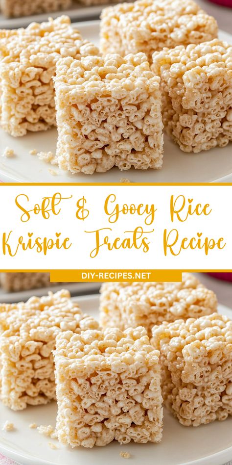 Enjoy the softest Rice Krispie treats with this easy recipe! Loaded with marshmallows and a touch of vanilla for extra flavor. Rice Krispie Party Favors, Fluffy Rice Krispie Treats, Thick Rice Krispie Treats, Original Rice Krispie Treats Recipe, Original Rice Krispie Treats, How To Make Rice Krispies, Easy Rice Krispie Treats Recipe, The Best Rice Krispie Treats, Rice Crispy Treat Recipe