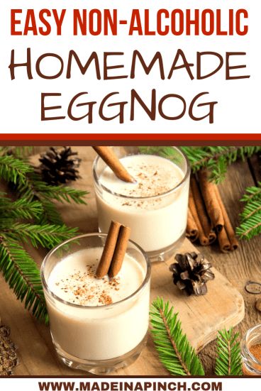 Dessert Drinks Nonalcoholic, Non Alcoholic Eggnog Recipe, Christmas Drinks Nonalcoholic, Alcoholic Eggnog, Eggnog Recipe Homemade, Classic Eggnog, Holiday Eggnog, Homemade Eggnog, Eggnog Recipe