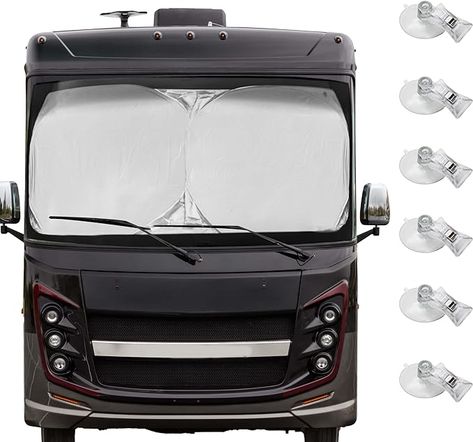 Limited time deal $36.54 (15% Off)(List Price: $42.99)
EcoNour RV Windshield Sunshade | Reflective RV Windshield Cover for UV Rays & Heat Protection, Keeps Your RV Motorhome Cool | Shades for RV Fits RVs, Trucks, Motorhomes, Buses | XXXL-102 x 51 inches Window Folding, Rv Bus, Rv Cover, Class A Rv, Car Windshield Sun Shade, Windshield Cover, Windshield Glass, Windshield Sun Shade, Bus Camper